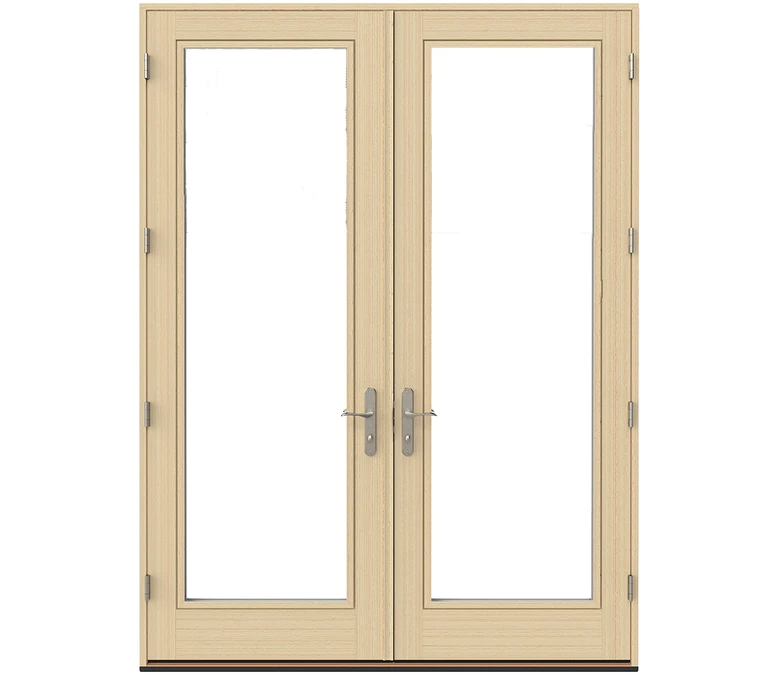 Elgin Pella Lifestyle Series Wood Double Hinged Patio Doors